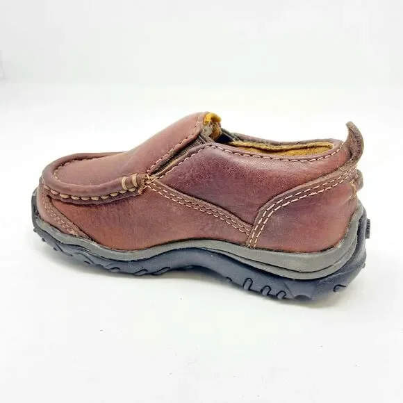 Timberland Carlsbad Brown Leather Slip On Shoes 46824 Toddler Size 5 - Picture 3 of 5